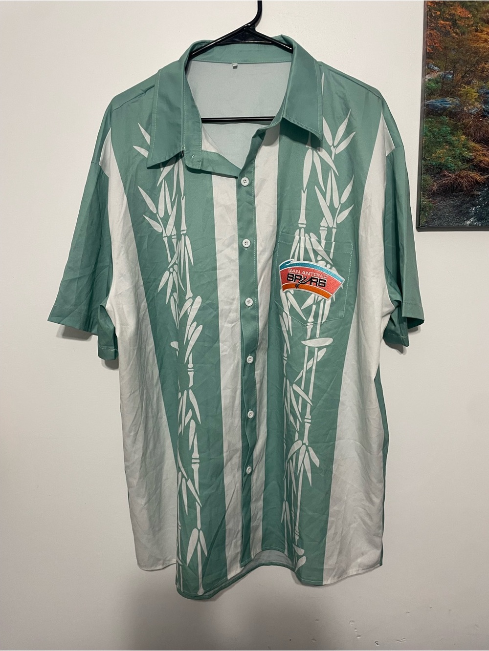San Antonio spurs Bamboo-Print button shirt